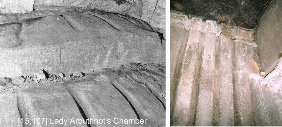 Great Gizeh Khufu Pyramid of Giza Antechamber South Grooved Wall and Lady Arbuthnot's Chamber